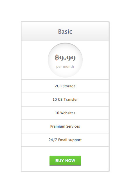 Responsive Pricing Tables #4