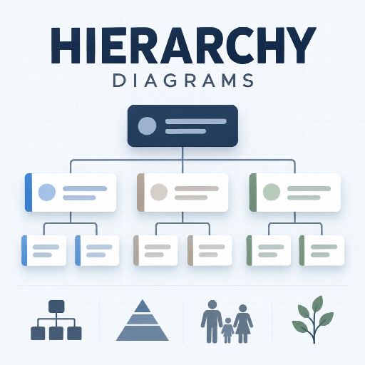 Hierarchy Diagrams - Organogram - Family Tree